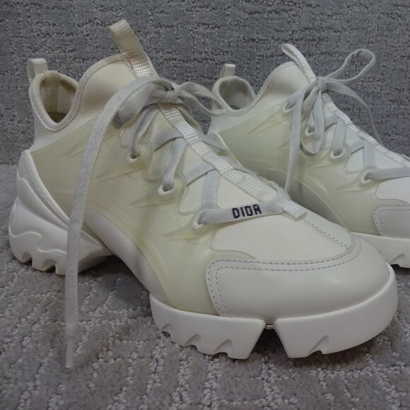 Christian Dior Technical D-Connect Women's Size 38 EU White Lace Up Sneakers - Picture 1 of 13